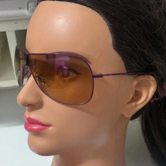 Ray-Ban Violet Frame with Amber Lenses Sunglasses - Picture 11 of 16